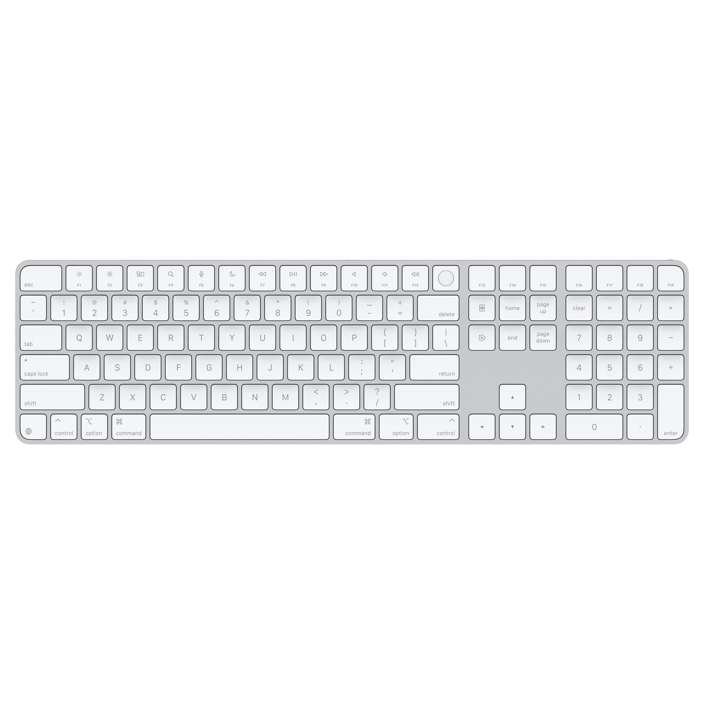 Magic Keyboard with Touch ID for Mac models with Apple silicon - US English - White Keys - iSTYLE BG