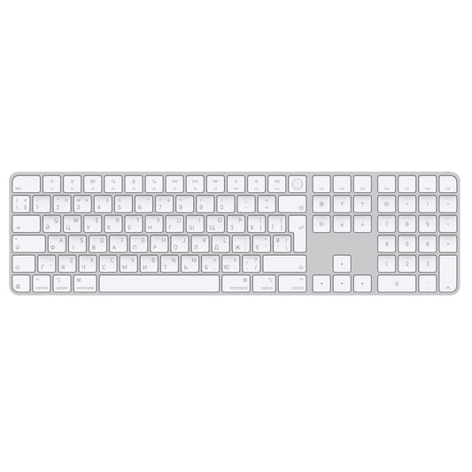 Magic Keyboard with Touch ID for Mac models with Apple silicon - Ukrainian - White Keys - iSTYLE BG