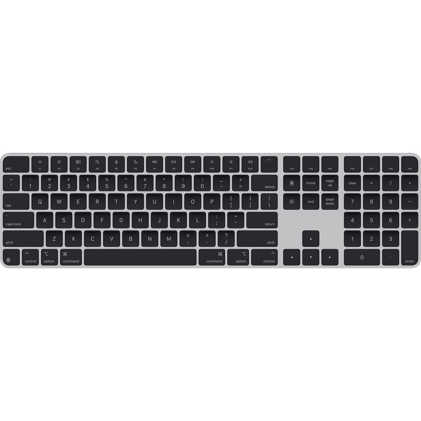 Magic Keyboard with Touch ID for Mac models with Apple silicon - US English - Black Keys - iSTYLE BG