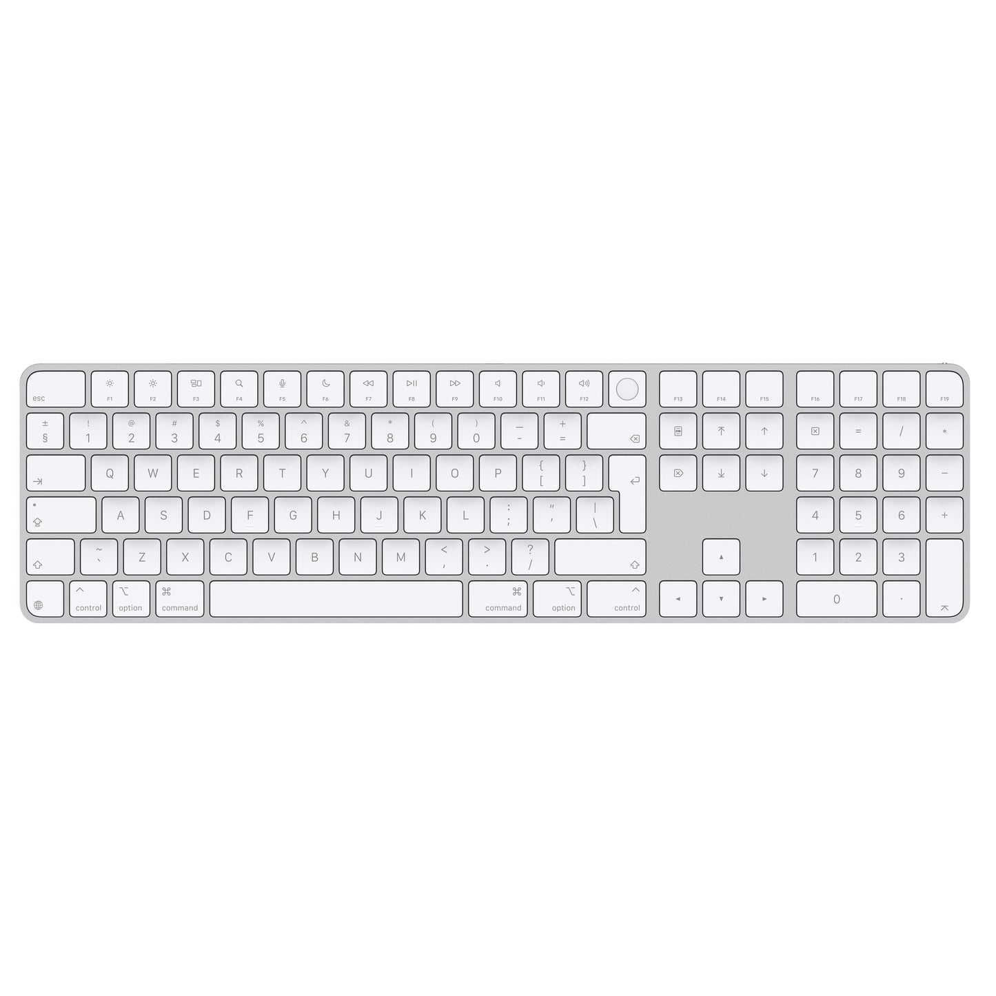 Magic Keyboard with Touch ID for Mac models with Apple silicon - International English - White Keys - iSTYLE BG
