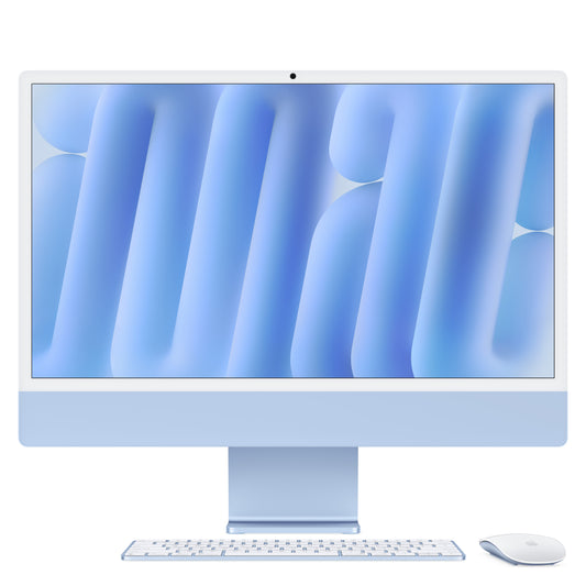 24-inch iMac with Retina 4.5K display: Apple M4 chip with 8-core CPU and 8‑core GPU, 256GB SSD - Blue - iSTYLE BG