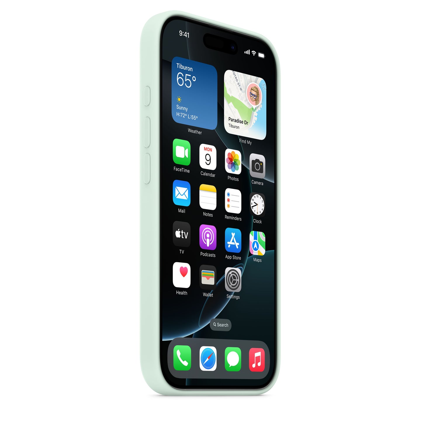 iPhone 16 Pro Silicone Case with MagSafe - Aquamarine - iSTYLE BG