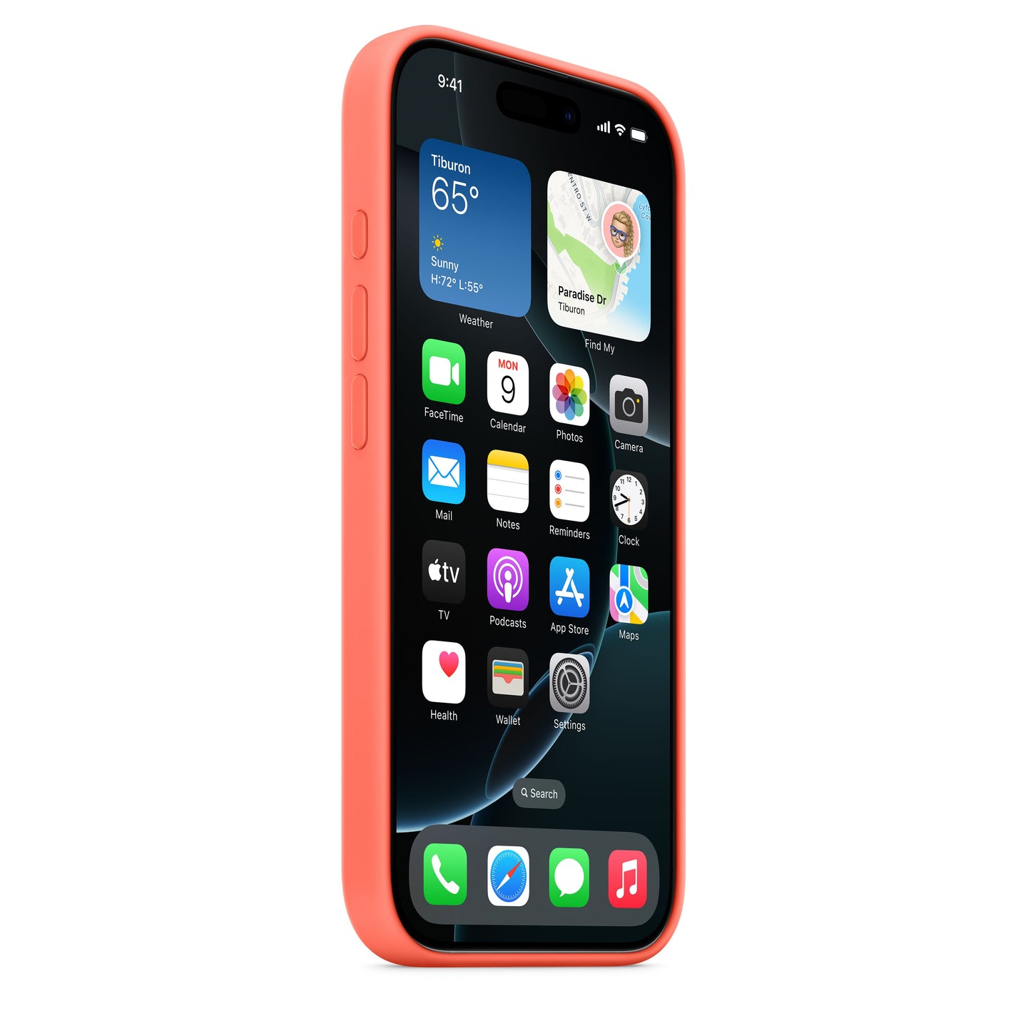 iPhone 16 Pro Silicone Case with MagSafe - Tangerine - iSTYLE BG
