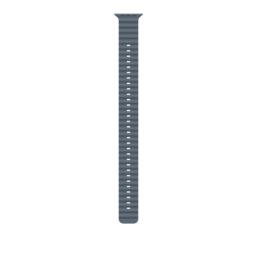 49mm Anchor Blue Ocean Band Extension - Natural Titanium Finish - iSTYLE BG