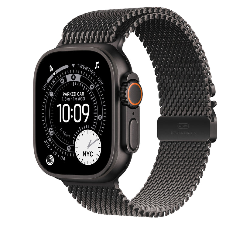 49mm Black Titanium Milanese Loop - Medium - iSTYLE BG
