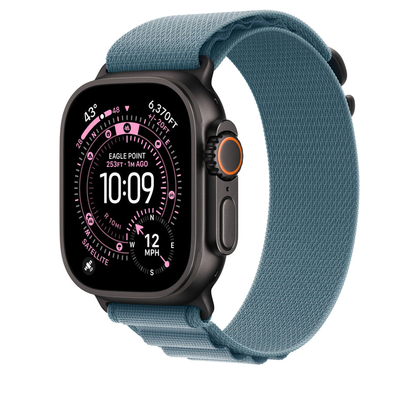 49mm Light Blue Alpine Loop - Large - Black Titanium Finish - iSTYLE BG