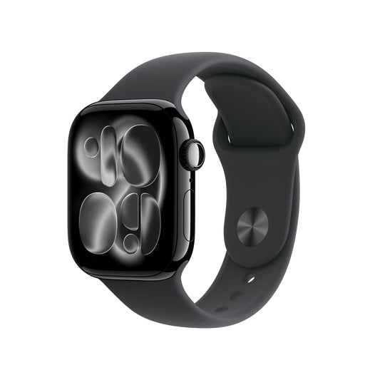 Apple Watch Series 11 GPS + Cellular 42mm Jet Black Aluminium Case with Black Sport Band - M/L - iSTYLE BG