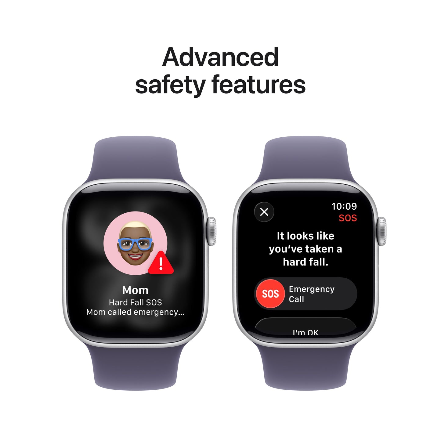 Apple Watch Series 11 GPS + Cellular 42mm Silver Aluminium Case with Purple Fog Sport Band - S/M - iSTYLE BG