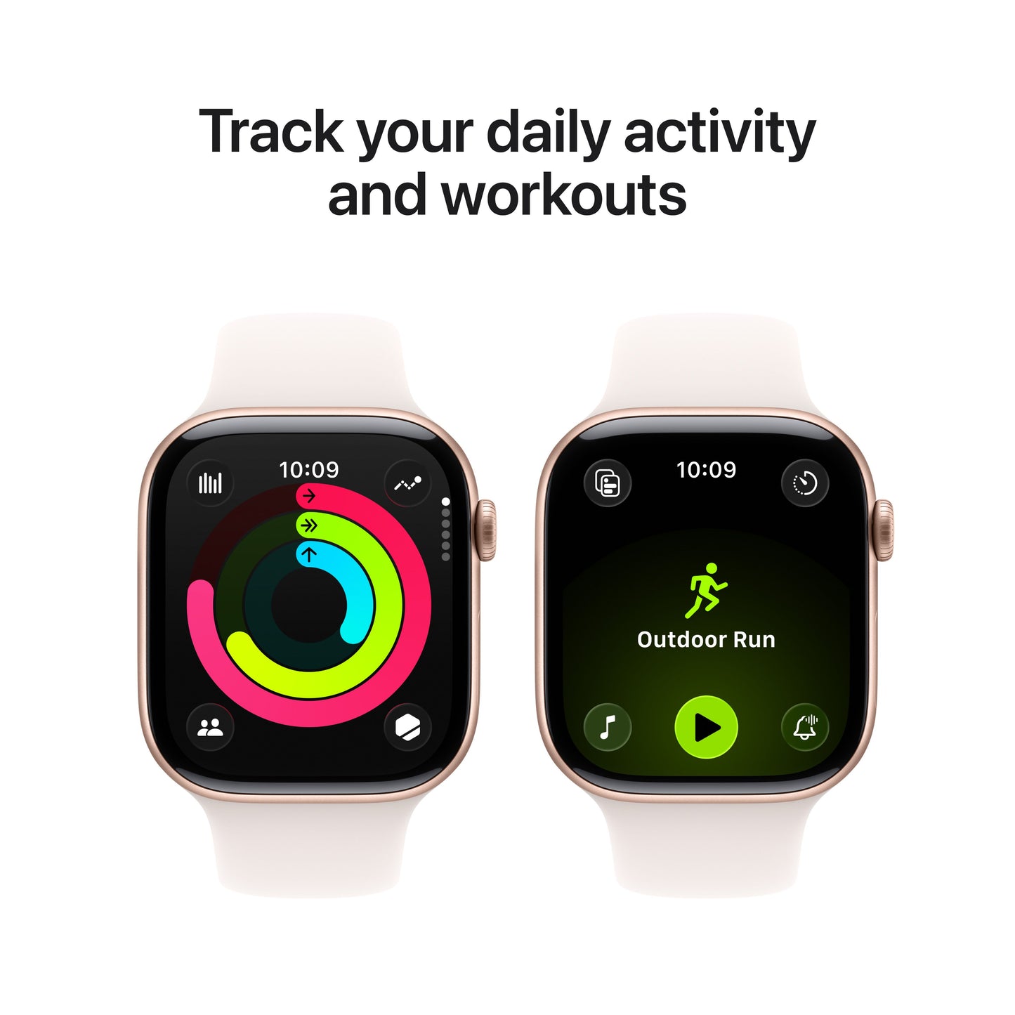 Apple Watch Series 11 GPS + Cellular 46mm Rose Gold Aluminium Case with Light Blush Sport Band - S/M - iSTYLE BG