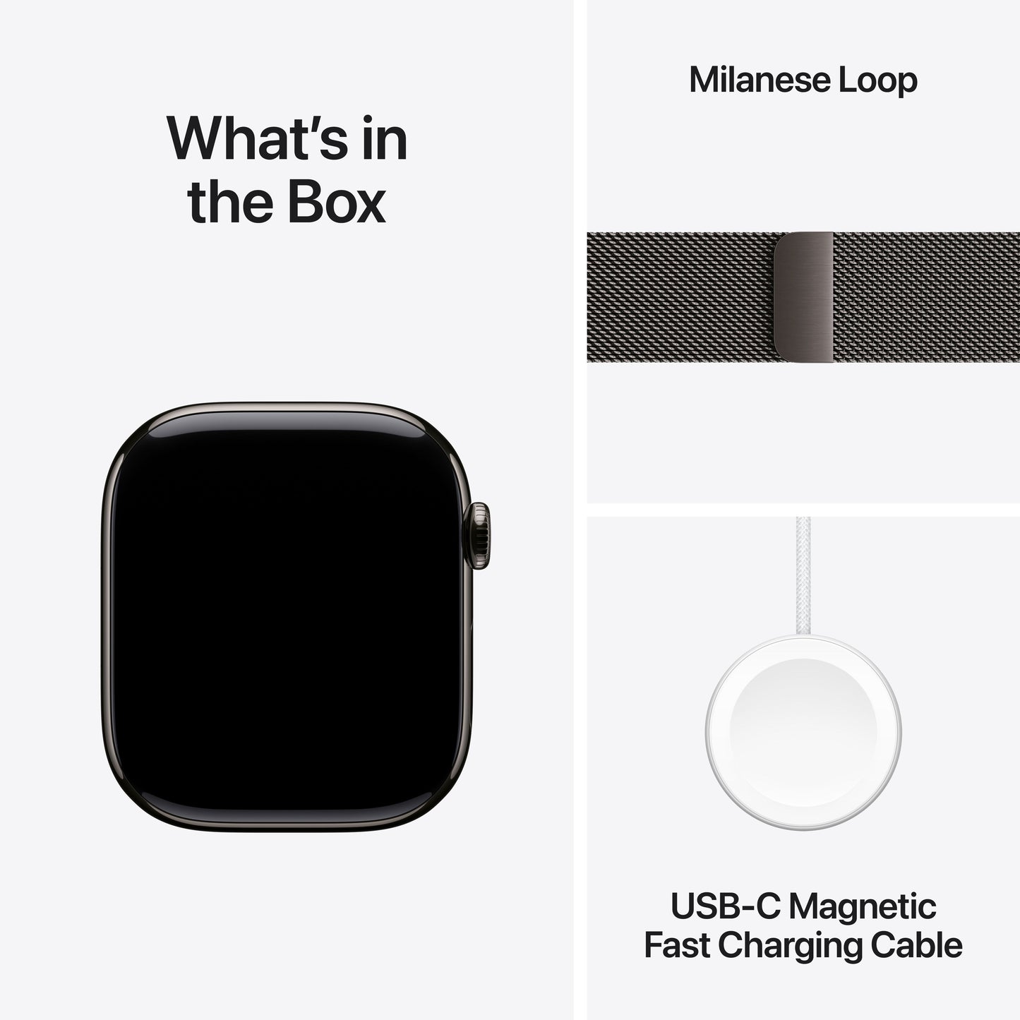 Apple Watch Series 11 GPS + Cellular 46mm Slate Titanium Case with Slate Milanese Loop - M/L - iSTYLE BG