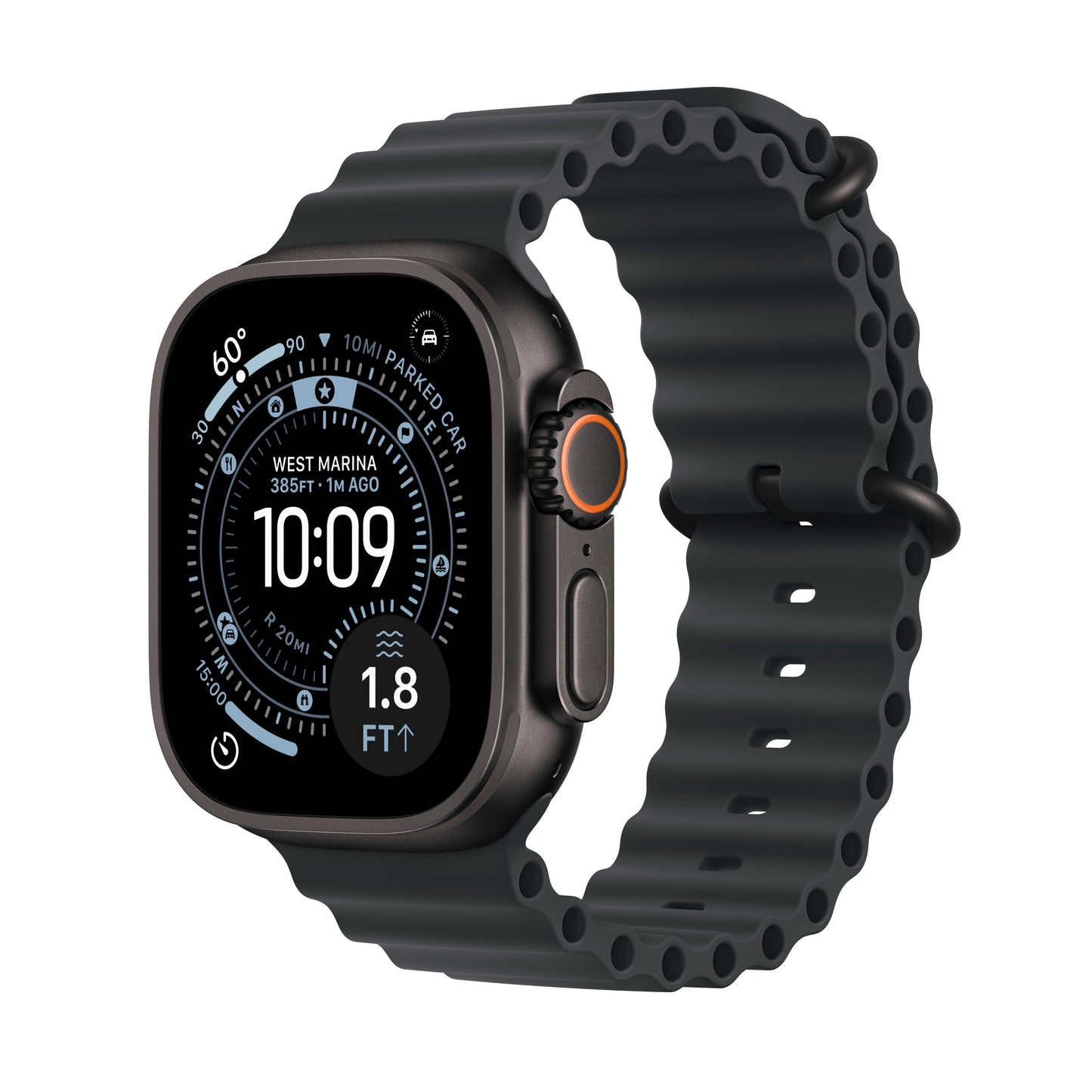 Apple Watch Ultra 3 GPS + Cellular 49mm Black Titanium Case with Black Ocean Band - iSTYLE BG
