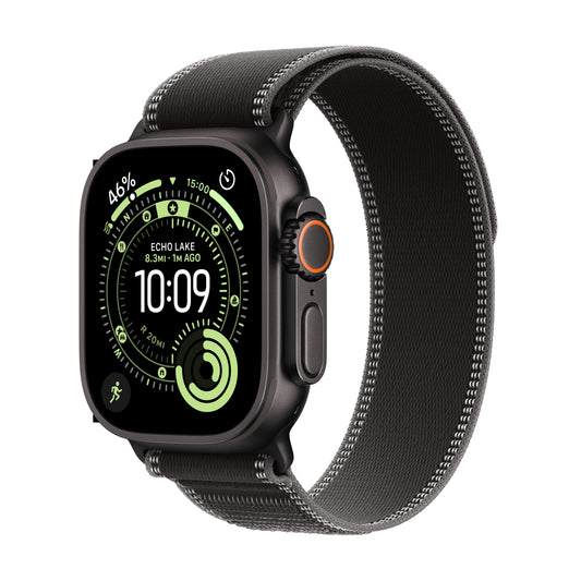 Apple Watch Ultra 3 GPS + Cellular 49mm Black Titanium Case with Black/Charcoal Trail Loop - M/L - iSTYLE BG