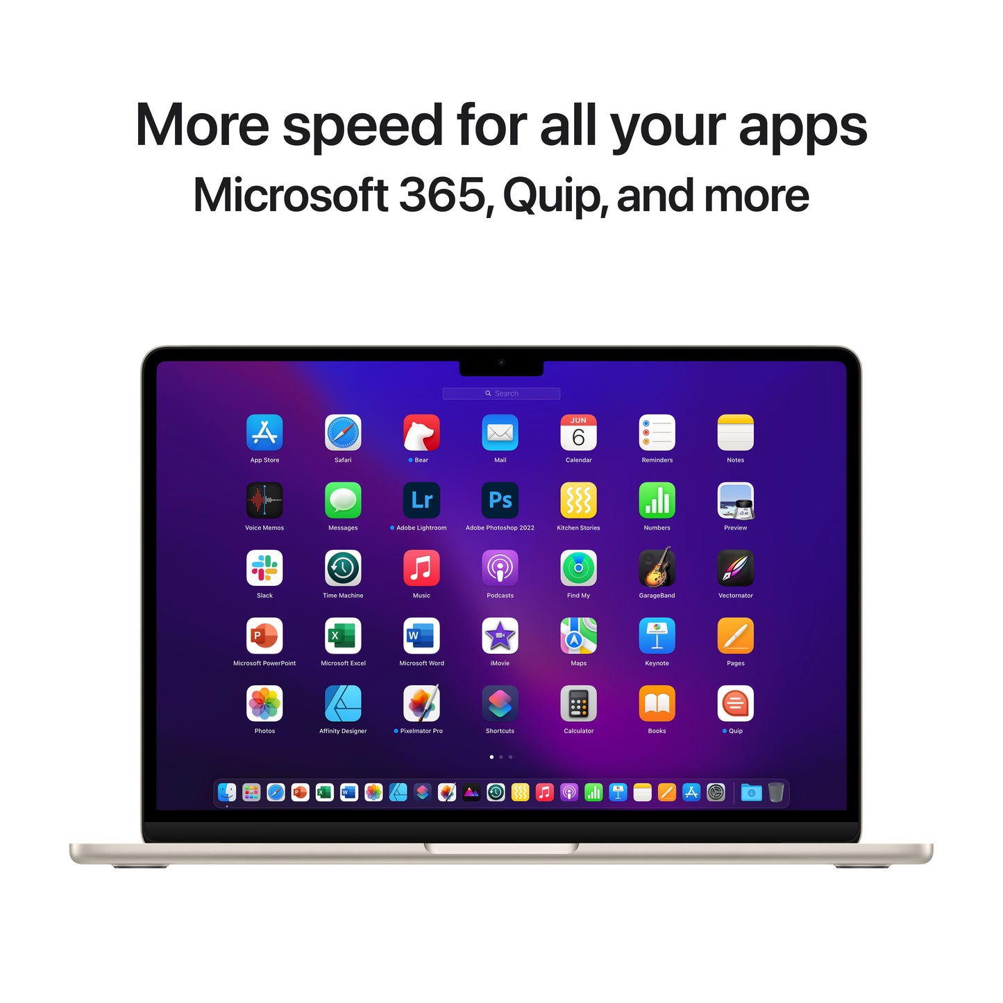 13-inch MacBook Air: Apple M2 chip with 8‑core CPU and 8‑core GPU, 256GB SSD - Starlight - iSTYLE BG