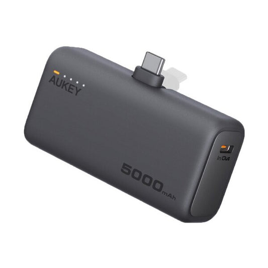 AUKEY Spark Mini 22.5W 5000mAh PD Power Bank With Built-in USB C Port Gray - iSTYLE BG