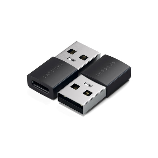 Satechi Алуминиев USB-A към USB-C адаптер 2 бр. от Satechi – Space Black