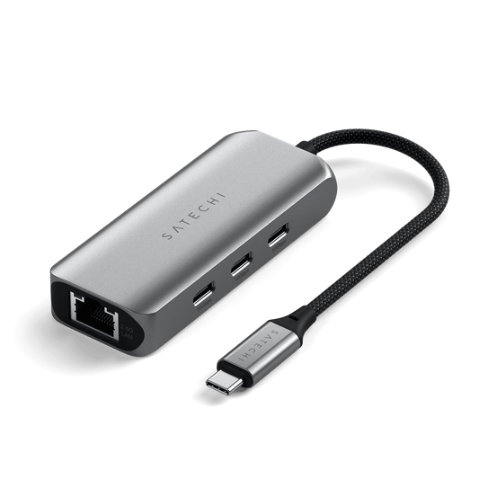 Satechi 4-in-1 USB-C Hub with 2.5 Gigabit Ethernet - Space Gray