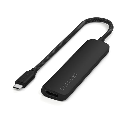 Satechi 4-in-1 USB-C Slim Multiport Adapter 4K - Black
