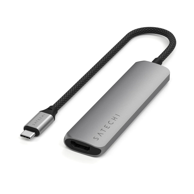 Satechi 4-in-1 USB-C Slim Multiport Adapter 4K - Space Grey - iSTYLE BG
