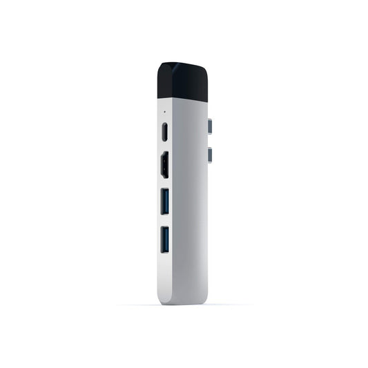 Satechi Aluminium Type-C PRO Hub (HDMI 4K,PassThroughCharging,1x USB3.0,1xSD,Ethernet) - Silver - iSTYLE.bg