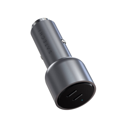 Satechi 40W Dual USB-C PD Car Charger - Silver