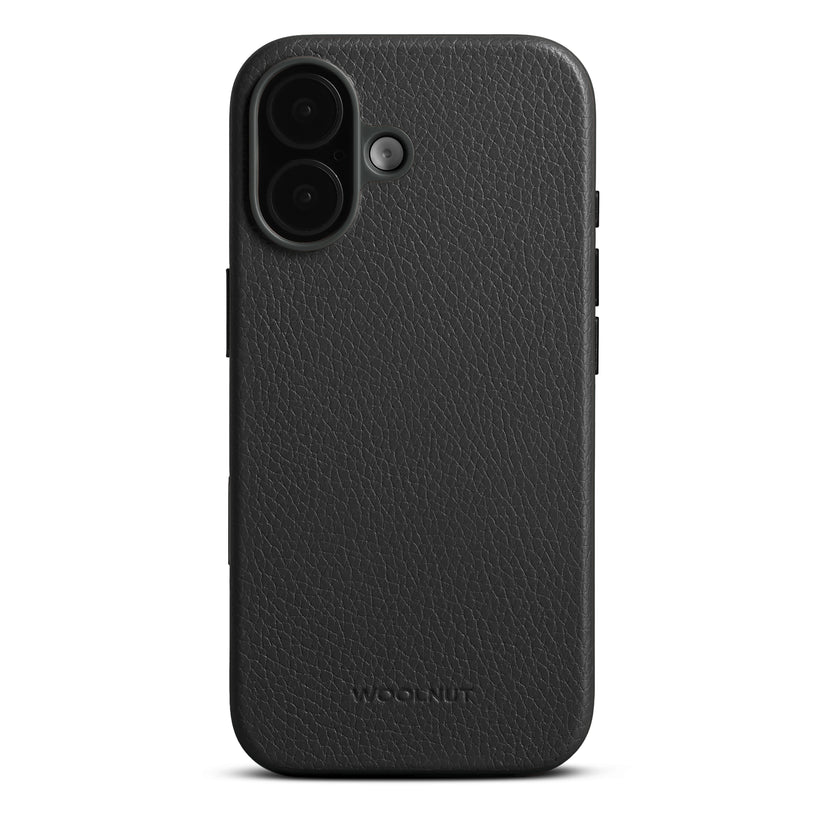 WOOLNUT Leather Case for iPhone 17 - Black - iSTYLE BG