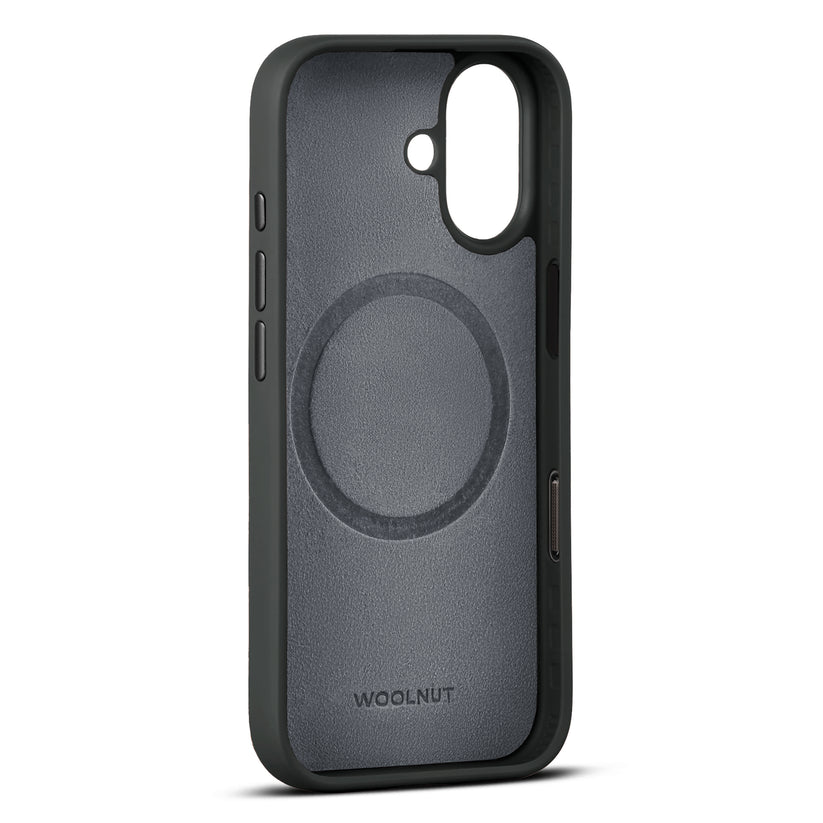 WOOLNUT Leather Case for iPhone 17 - Black - iSTYLE BG