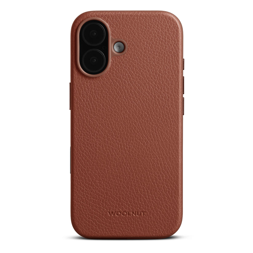 WOOLNUT Leather Case for iPhone 17 - Cognac - iSTYLE BG