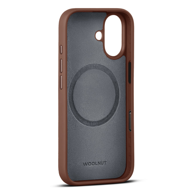 WOOLNUT Leather Case for iPhone 17 - Cognac - iSTYLE BG