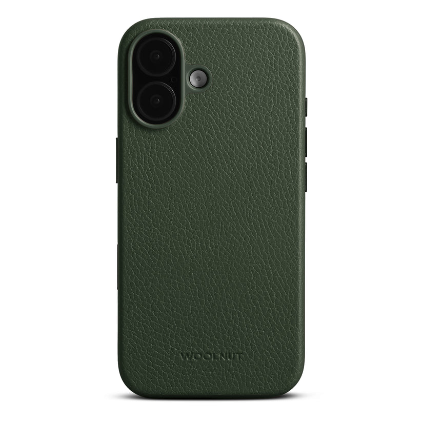 WOOLNUT Leather Case for iPhone 17 - Green - iSTYLE BG