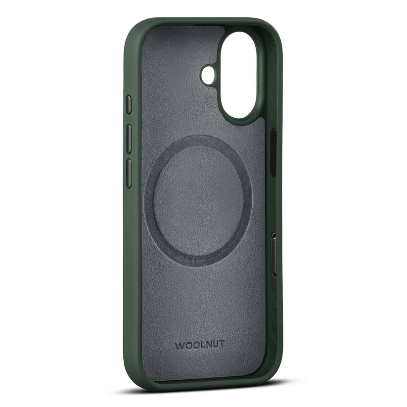 WOOLNUT Leather Case for iPhone 17 - Green - iSTYLE BG