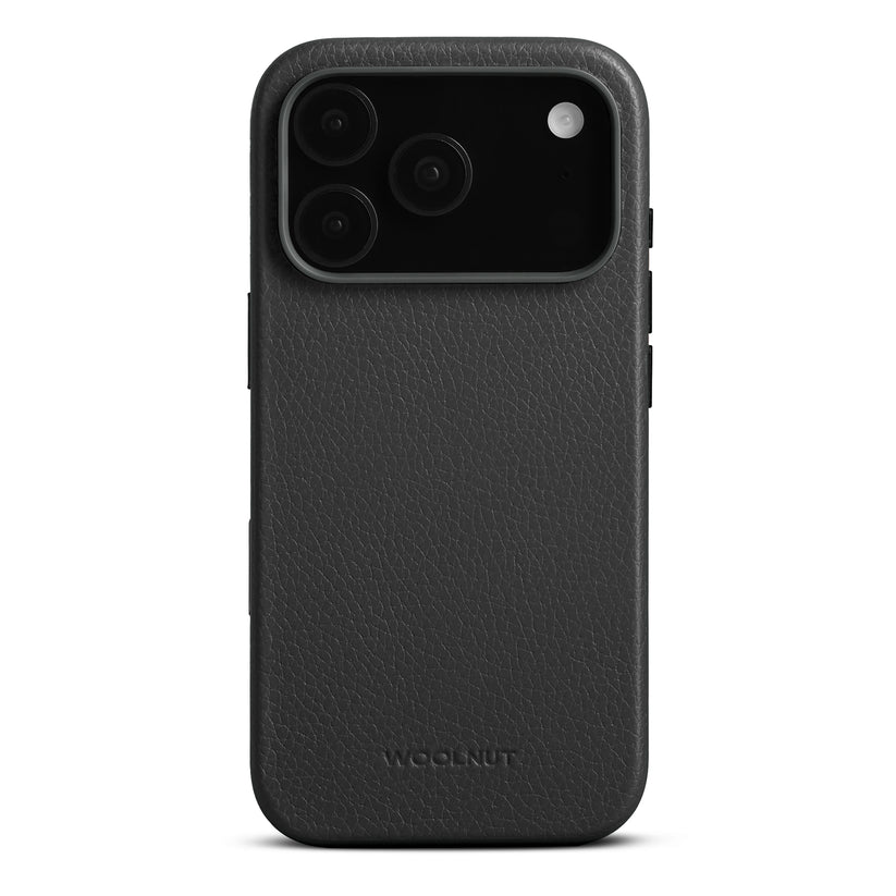 WOOLNUT Leather Case for iPhone 17 Pro - Black - iSTYLE BG