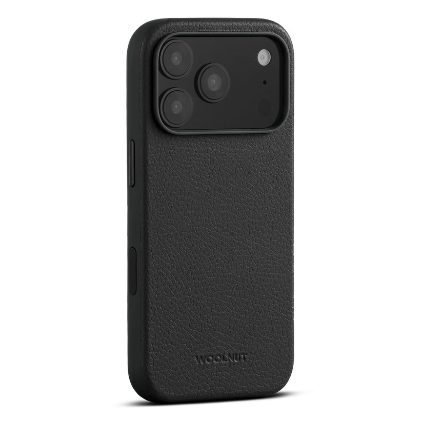 WOOLNUT Leather Case for iPhone 17 Pro - Black - iSTYLE BG