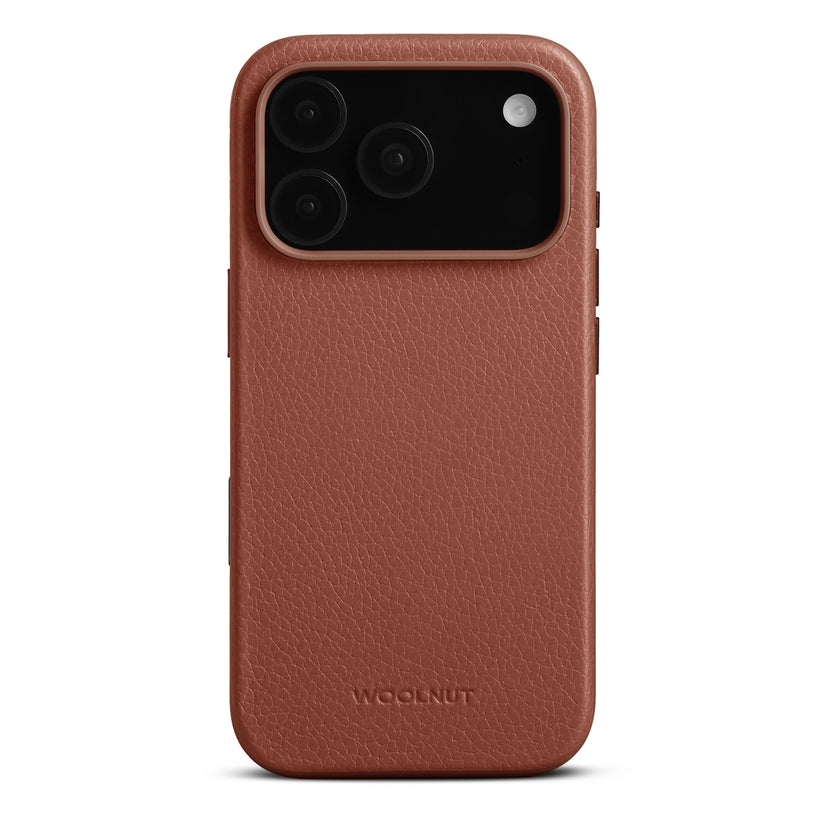 WOOLNUT Leather Case for iPhone 17 Pro - Cognac - iSTYLE BG