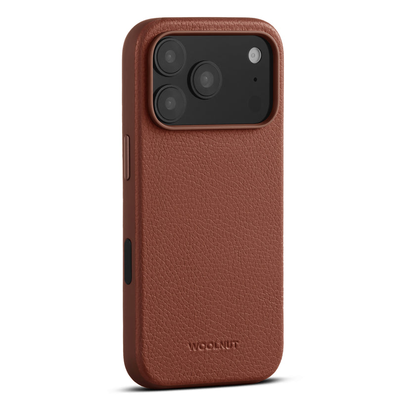 WOOLNUT Leather Case for iPhone 17 Pro - Cognac - iSTYLE BG