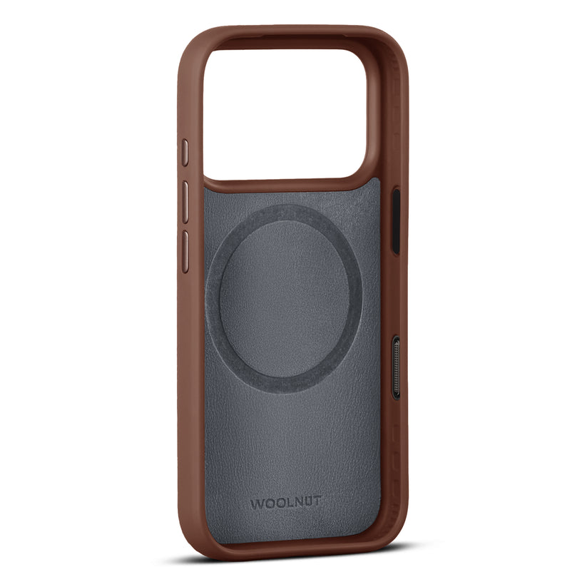WOOLNUT Leather Case for iPhone 17 Pro - Cognac - iSTYLE BG