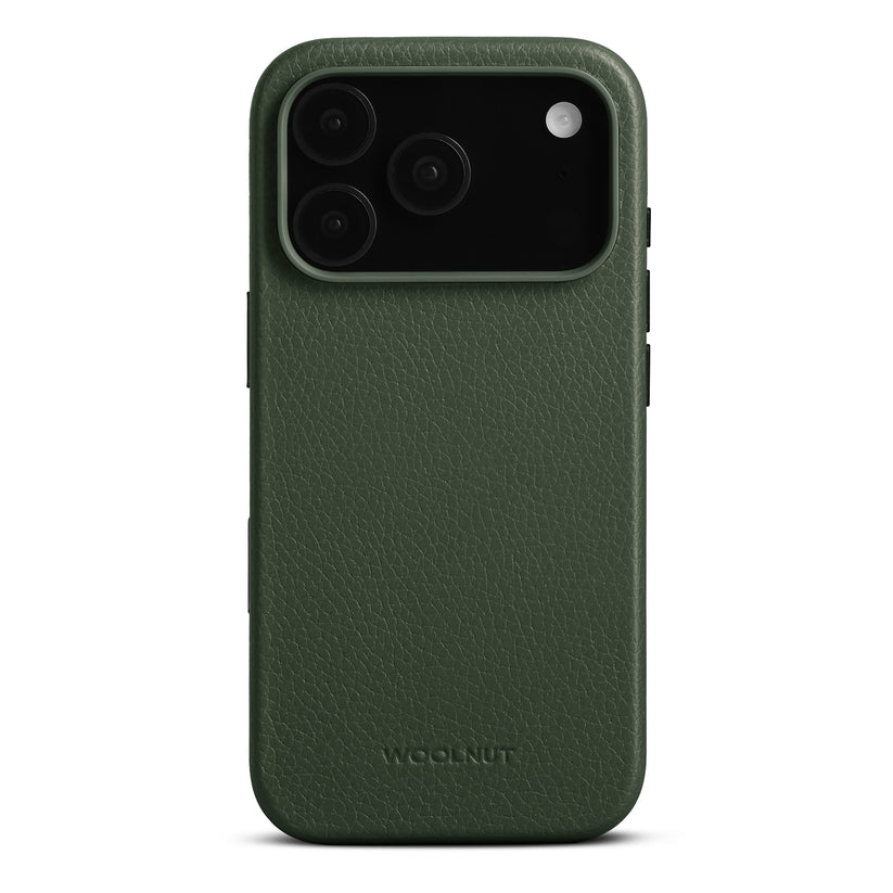 WOOLNUT Leather Case for iPhone 17 Pro - Green - iSTYLE BG