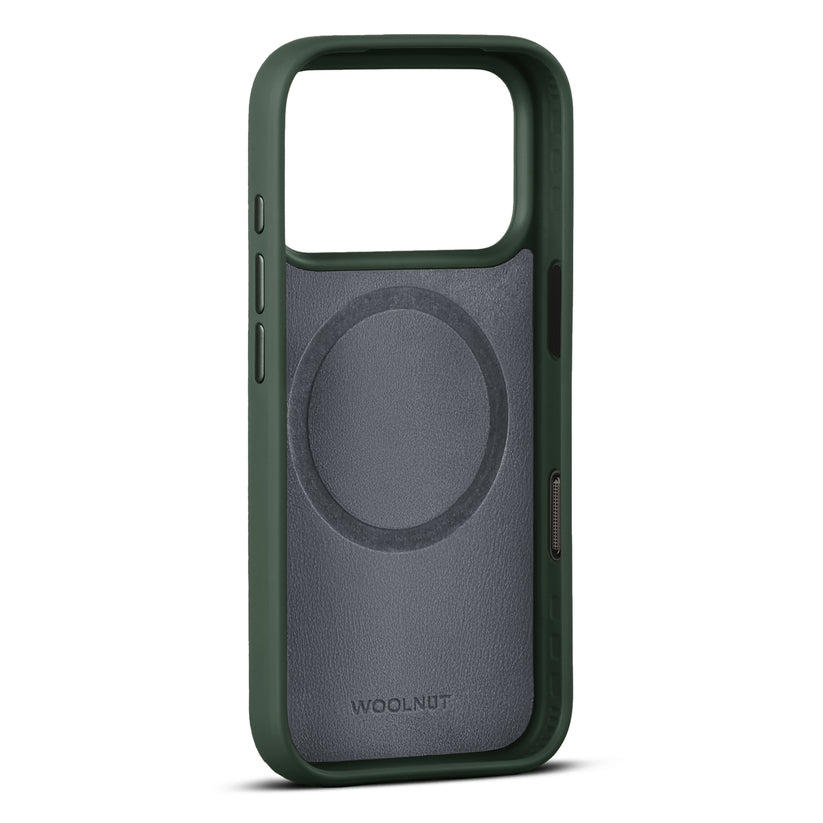WOOLNUT Leather Case for iPhone 17 Pro - Green - iSTYLE BG