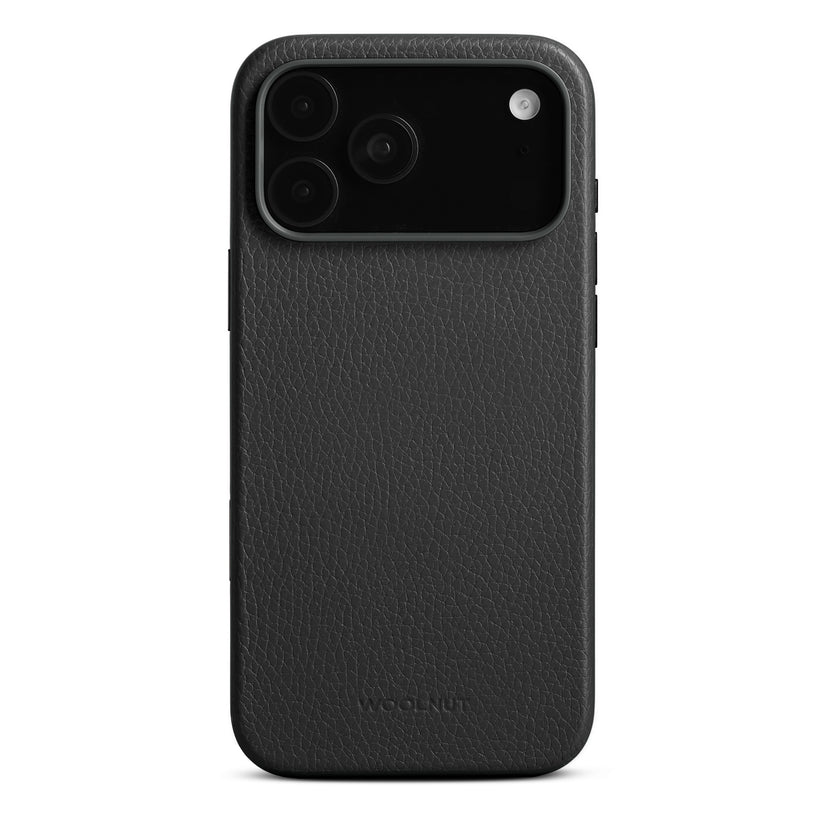 WOOLNUT Leather Case for iPhone 17 Pro Max - Black - iSTYLE BG