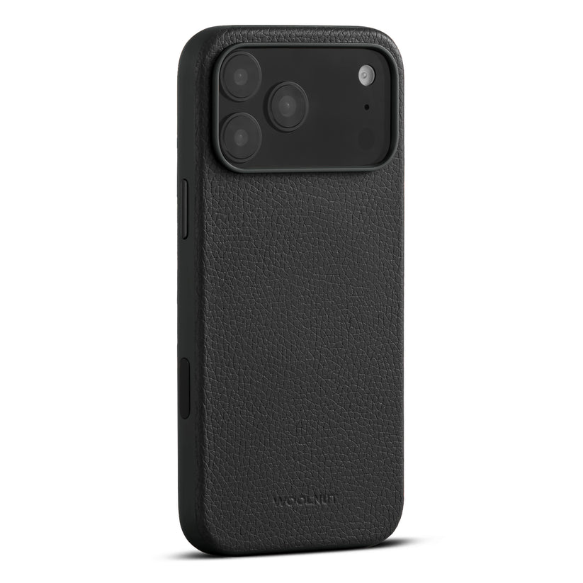 WOOLNUT Leather Case for iPhone 17 Pro Max - Black - iSTYLE BG