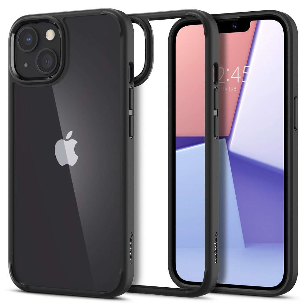 Кейс за iPhone 13 от Spigen - Crystal Hybrid - черен кант - iSTYLE BG