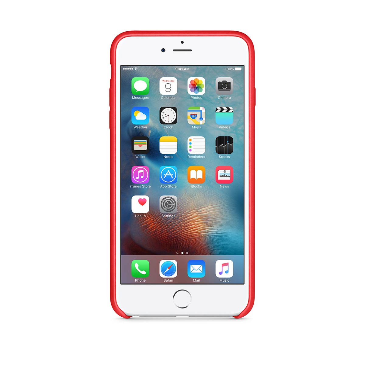 Червен кожен защитен кейс за iPhone 6s Plus - iSTYLE BG