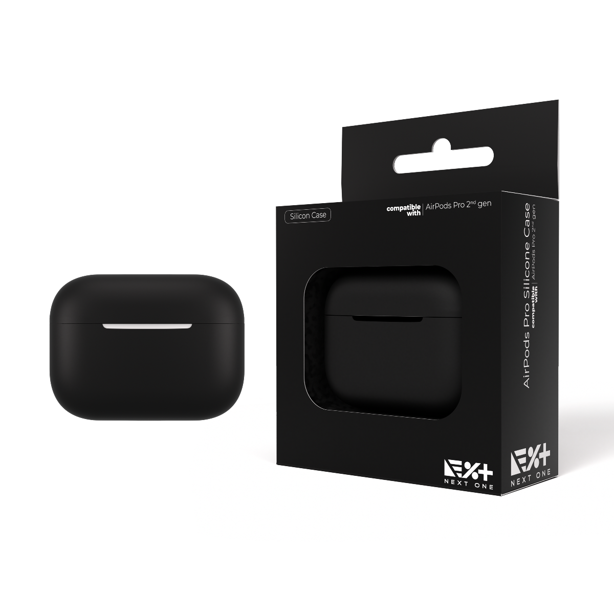 Силиконов кейс от NEXT за AirPods Pro 2 - черен - iSTYLE BG
