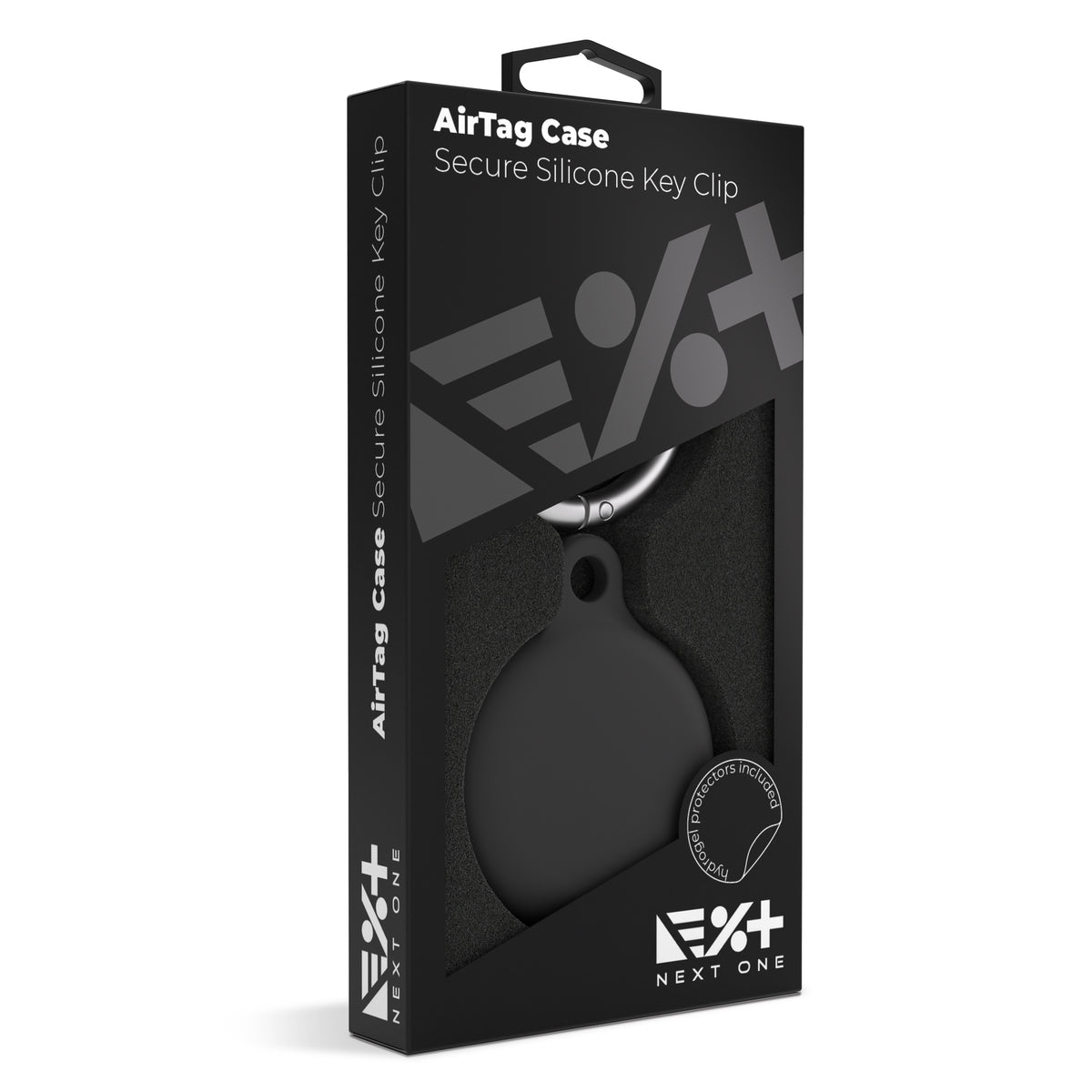 NEXT ONE AirTag Secure Silicone Key Clip Black - iSTYLE BG