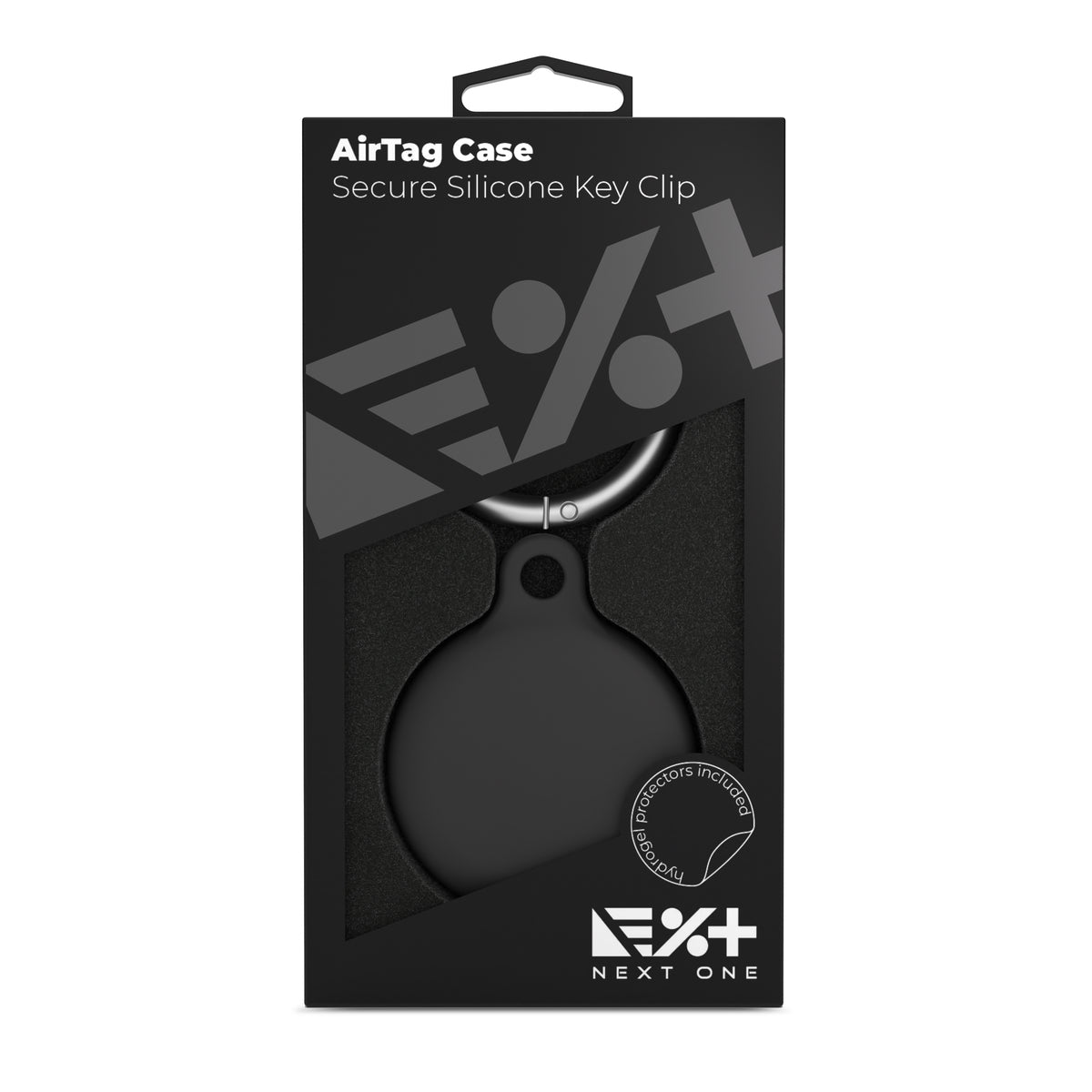 NEXT ONE AirTag Secure Silicone Key Clip Black - iSTYLE BG