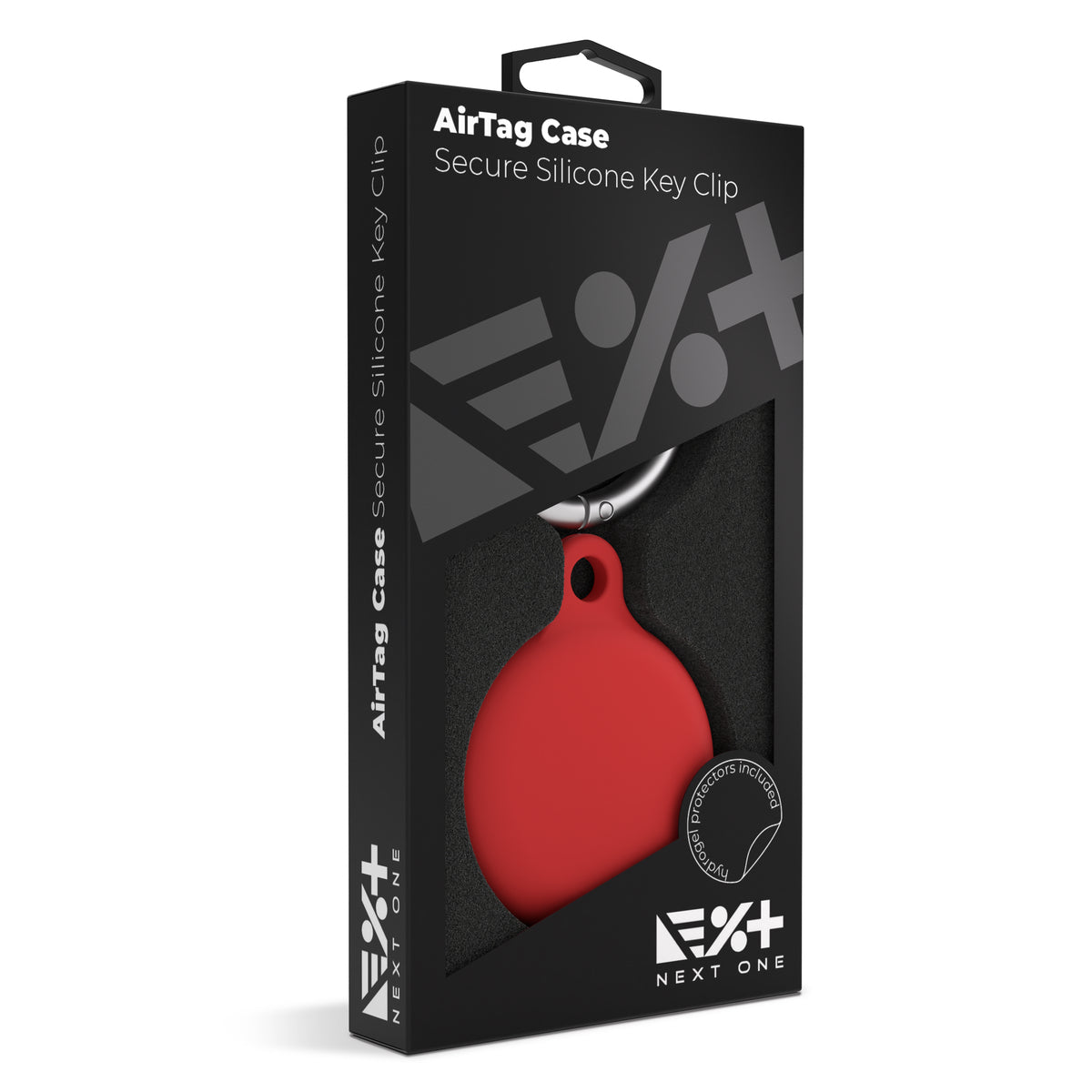 NEXT ONE AirTag Secure Silicone Key Clip RED - iSTYLE BG