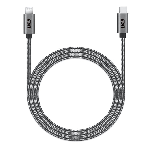 Метален кабел USB-C към LIGHTNING 1.2 M от NEXT ONE - SPACE GRAY - iSTYLE BG