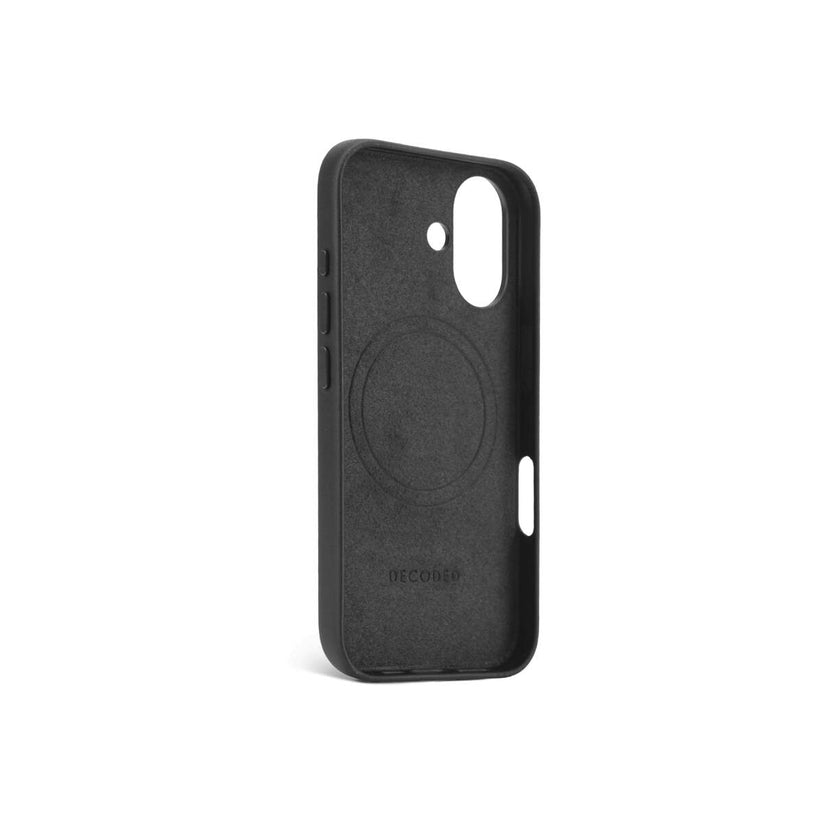 Кейс от Decoded - Backcover от еко кожа за iPhone 16 черен - iSTYLE BG