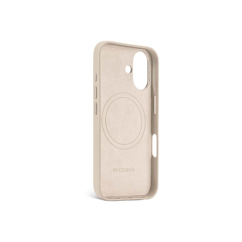 Кейс от Decoded - Backcover от еко кожа за iPhone 16 бежов - iSTYLE BG