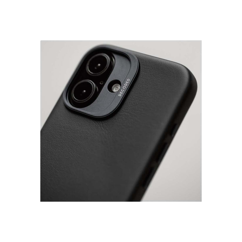Кейс от Decoded - Backcover от еко кожа за iPhone 16 Plus черен - iSTYLE BG