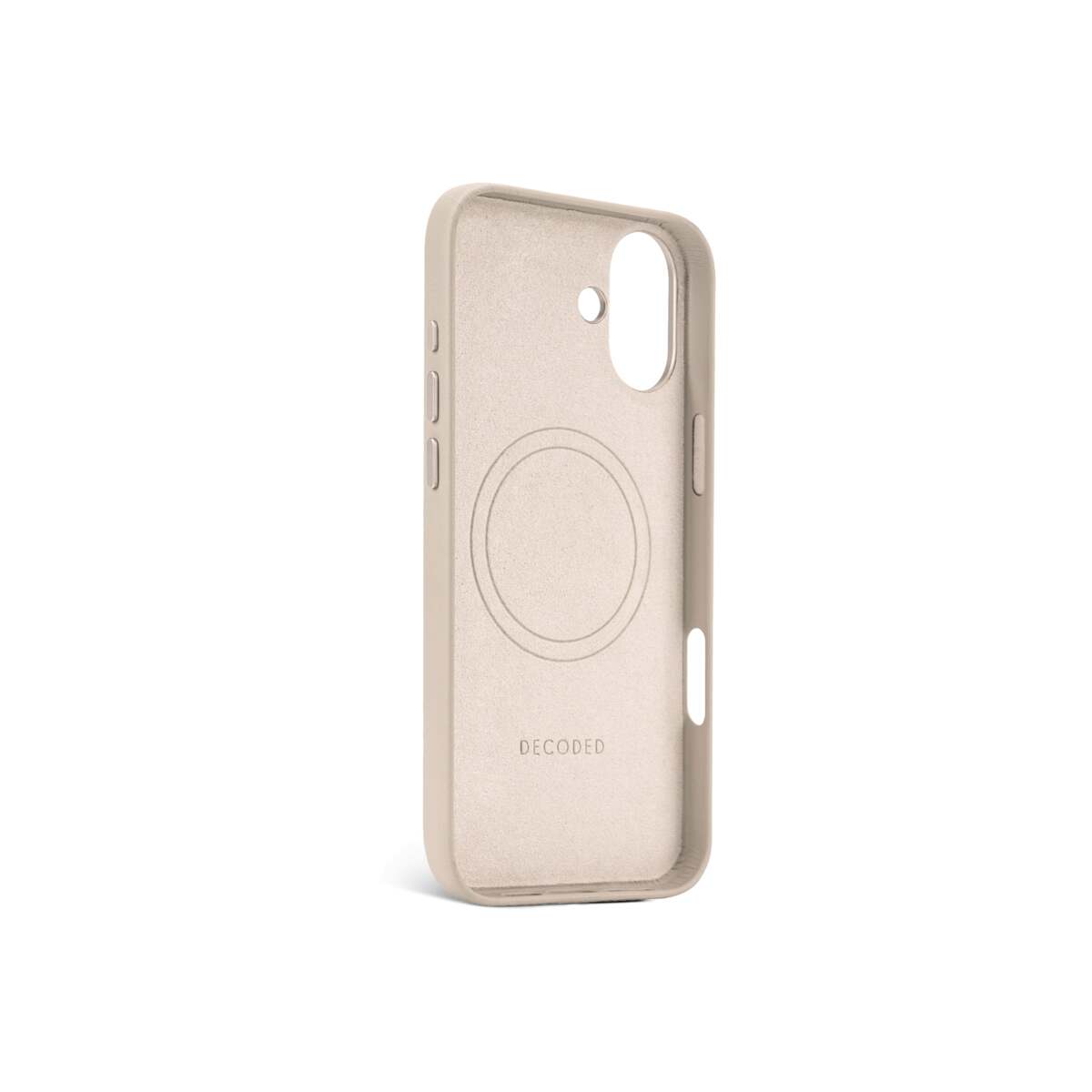 Кейс от Decoded - Backcover от еко кожа за iPhone 16 Plus бежов - iSTYLE BG